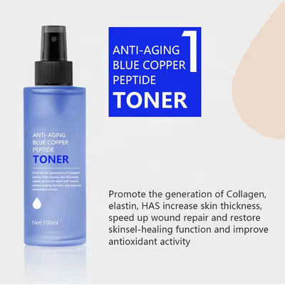 Nemlendirici Onarım Yüz Toner Anti Yaşlanma Mavi Bakır Peptid Toner
