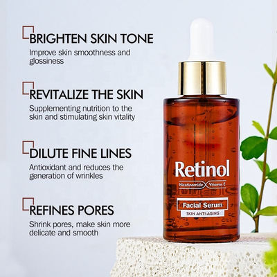 Cilt Bakımı Kıvrım Onarım Serumu Kuru Cilt için Kaba E Vitamini Sertleyici Esans Retinol Serumu