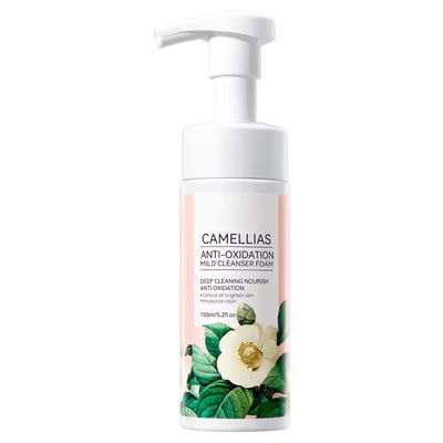 Aminozuur GMPC Gezichtsreiniger Mousse Schuim Zacht Poren Op maat gemaakt Camellia Gezichtswas