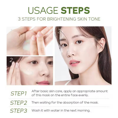 Anti acne huidverzorgingsmasker vochtinbrengende huidverzorging kristallen nachtelijke gezichtsmasker groene thee