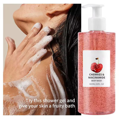 OEM Red Cherry Scrub Vücut Bakımı Nemlendirici Beyazlatıcı Peşeleyici Vücut Yıkama Porosu