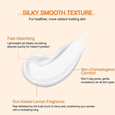Vitamin C Pelumasan Tubuh Lotion Asam Ferulik Mencerahkan Tubuh Krim Melembutkan Dan Melembutkan Kulit Tepat Nutrisi
