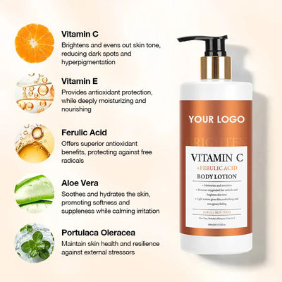 Vitamin C Pelumasan Tubuh Lotion Asam Ferulik Mencerahkan Tubuh Krim Melembutkan Dan Melembutkan Kulit Tepat Nutrisi