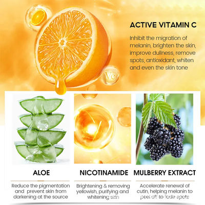 Crema para el rostro Blanqueador Hidratante Antienvejecimiento Acné Vitamina C Crema para eliminar manchas negras