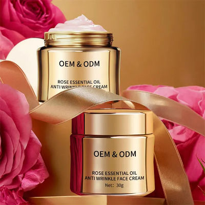 زیبایی طبیعی Rose Lotus Extract اصلاح کرم صورت مرطوب کننده ضد چروک روغن گل رز کرم صورت برای همه انواع پوست