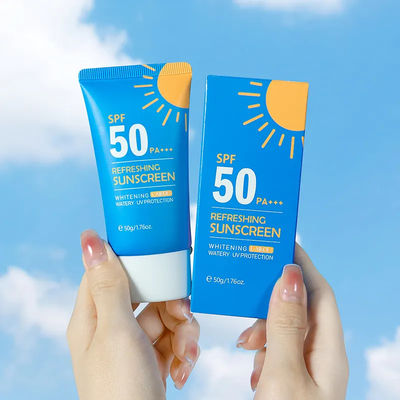 واقي الشمس مكياج تبييض حماية الأشعة فوق البنفسجية SPF 50+ Pa+++ مرطبة واقي الشمس كريم للوجه الجسم