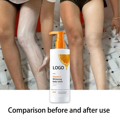 Gepersonaliseerd Privélabel Biologische Witte lichaamslotion Vlekken verwijderen Lichaamsbevochtiger Melk Whitening voor zwarte huid