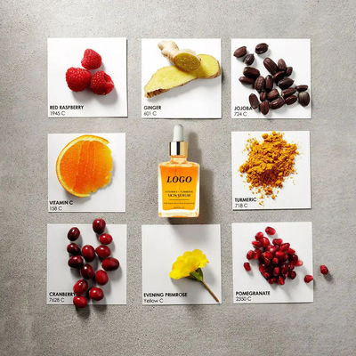 Revitalizzatore organico della pelle idratante viso siero di curcuma estratto di zenzero siero illuminante viso
