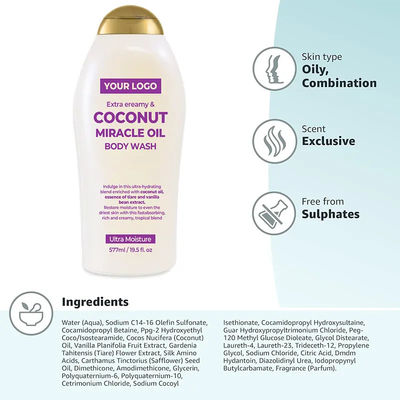 Hydraterende Extra Creme Coconut Miracle Olie Ultra Diep Reinigende En Verfrissende Lichaamswas Douche Gel