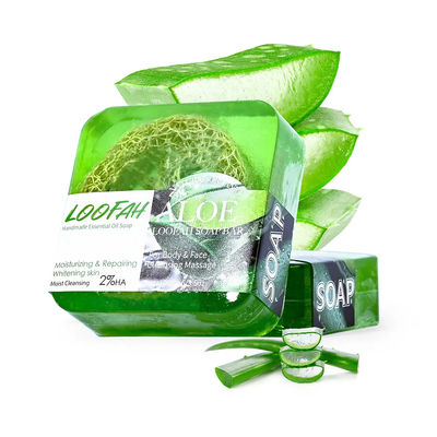 Loofah Aloe El yapımı sabun Esseriyel yağ sabun özelleştirilebilir hacim