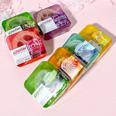 Loofah Aloe El yapımı sabun Esseriyel yağ sabun özelleştirilebilir hacim