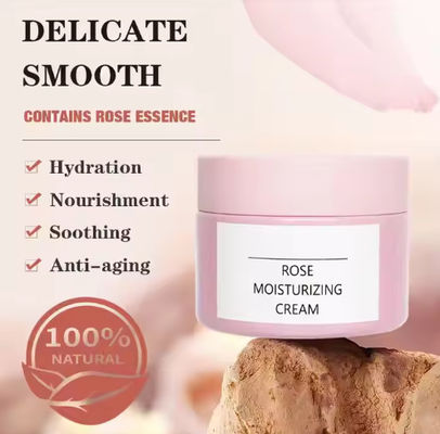 OEM ODM Langdurige hydratatie Damascus Rose Gezichtsbevochtiger voor strakker maken Verbeteren van ruwheid Huidverzorging Gezichtscrème Lotion