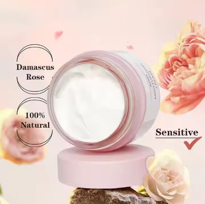 OEM ODM Langdurige hydratatie Damascus Rose Gezichtsbevochtiger voor strakker maken Verbeteren van ruwheid Huidverzorging Gezichtscrème Lotion