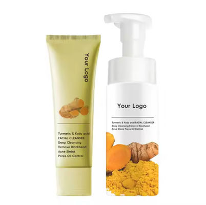 Kurkuma Kojic Acid Mousse Schoonmaak Schone huid Niacinamide Verblindend Schuimend Gezichtswasmiddel voor Donkere Vlekken Huid