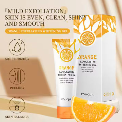 Op maat gemaakte huidverzorging Oranje gezichtsreiniger Peeling gel vochtverzorgende reiniging exfoliërende dode huid verwijdering gezicht was gel