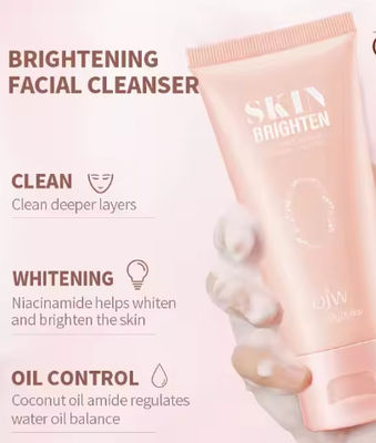 Organic OEM Face Wash Foam Rich Oil Control Maquiagem suave Removendo limpeza da pele Branqueamento de rosto Lavar para pele oleosa