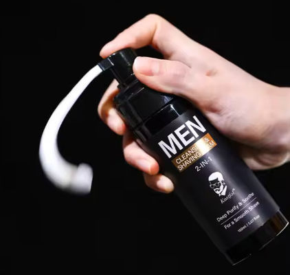 Groothandel 2 in 1 natuurlijke aminozuur gezichtsreiniger schuim verzachten snor mannen zelfverzorging Shaving Mousse