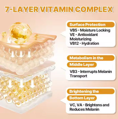 Vitamina C Crema tonificante vitalizzante e illuminante con collagene Vitamina E Perla Vitamina B5 Fornitura OEM/ODM