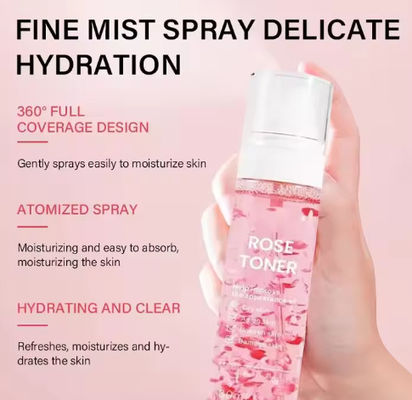 Etichetta privata Coreano idratante per la cura della pelle cura della pelle naturale organico pura acqua di rosa Facial mist Facial Toner Spray per il viso