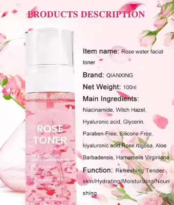Etichetta privata Coreano idratante per la cura della pelle cura della pelle naturale organico pura acqua di rosa Facial mist Facial Toner Spray per il viso