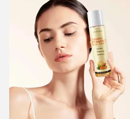 OEM Private Label Curcuma sbiancante idratante tonico per il viso Migliorare macchie e macchie scure Tonico per il viso vitamina C