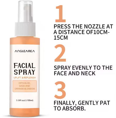 Toner per il viso di etichetta privata Spray idratante profondo per il viso Idratante velocemente assorbe VC Sbiancatore della pelle Spray idratante per il viso