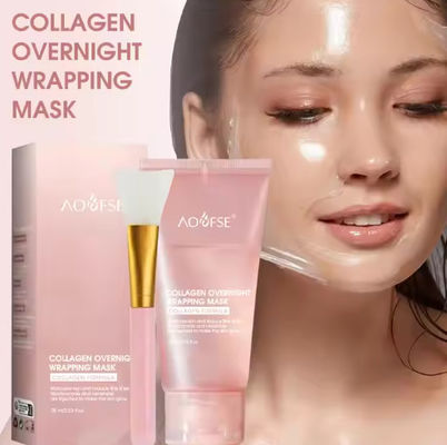 Firming Hydrating Overnight Peel Off Collagen Face Night Mask hidratante colágeno noite envolvente máscara