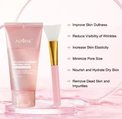 Firming Hydrating Overnight Peel Off Collagen Face Night Mask hidratante colágeno noite envolvente máscara