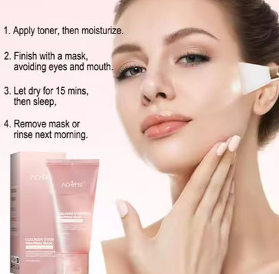 Firming Hydrating Overnight Peel Off Collagen Face Night Mask hidratante colágeno noite envolvente máscara