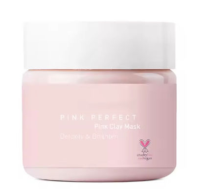 Mascarinha de barro rosa de rótulo privado Mascarinha facial esfoliante para clarear a pele Minimizar os poros