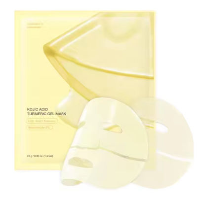산성 쿠르메릭 금 / 분홍색 콜라겐 얼굴 젤 마스크 심지어 피부 색감 깊은 수분 하룻밤 동안 얼굴 시트 마스크 유리 빛 피부