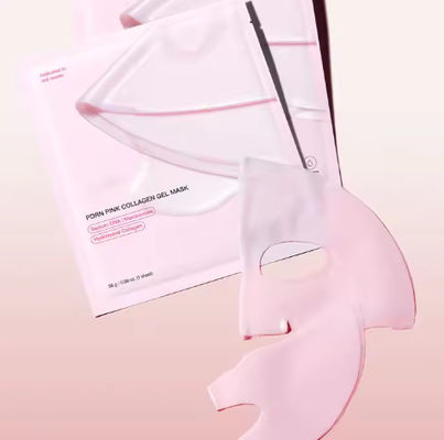 산성 쿠르메릭 금 / 분홍색 콜라겐 얼굴 젤 마스크 심지어 피부 색감 깊은 수분 하룻밤 동안 얼굴 시트 마스크 유리 빛 피부