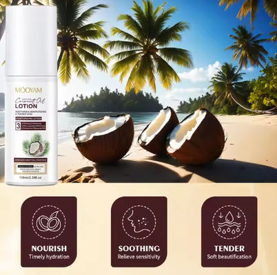 Kokosolie Gezichtslotion Hydraterende Bevochtigende Volledig sluit in vocht voor de huid Private Label OEM 100ml MOOYAM Gezichtslotion