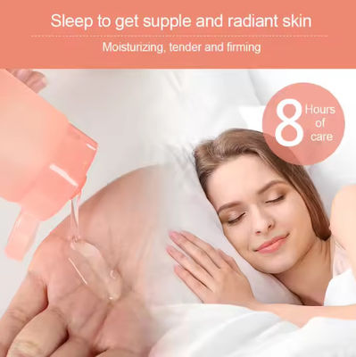 Máscaras faciais Vitamina C Colágeno Durante a noite Envolvimento do sono Máscara facial hidratante para uso diário