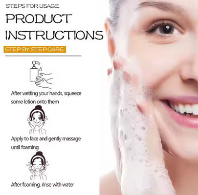 Private Label Vitamin C Flüssiges Gesichtsreinigungsmittel Hyaluronsäure Aloe Vera Gesichtswaschmusse Säure entferner Schaummusse