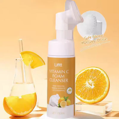 Private Label Vitamin C Flüssiges Gesichtsreinigungsmittel Hyaluronsäure Aloe Vera Gesichtswaschmusse Säure entferner Schaummusse