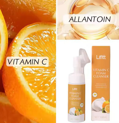 Private Label Vitamin C Flüssiges Gesichtsreinigungsmittel Hyaluronsäure Aloe Vera Gesichtswaschmusse Säure entferner Schaummusse