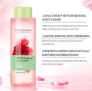 Oem Odm Tiefe Hydratation Bio-Pflanzenextrakte Rose Aloe Wasser Hautfärmer