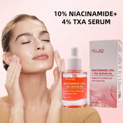 পাইকারি 30 মিলি উচ্চ মানের নিয়াসিনামাইড 10% + টিএক্সএ 4% সংবেদনশীল ত্বকের জন্য ডার্ক স্পট সংশোধন সিরাম প্রতিদিন সুগন্ধি মুক্ত