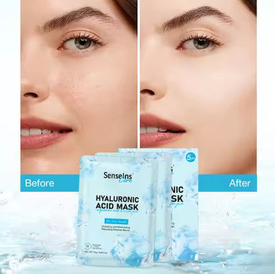 Mascarada de ácido hialurónico em grosso Nutrição profunda orgânica Hidratante Branqueador Firming Fede Manchas Facial Máscara facial