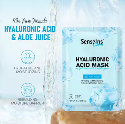 Mascarada de ácido hialurónico em grosso Nutrição profunda orgânica Hidratante Branqueador Firming Fede Manchas Facial Máscara facial