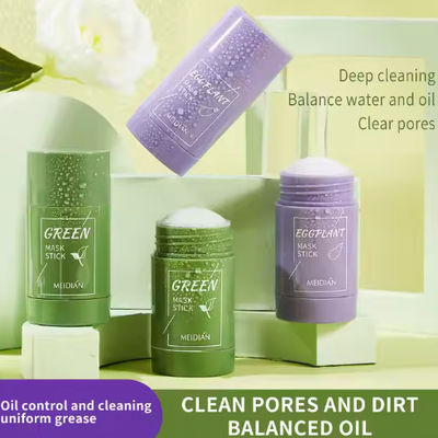 Té verde de alta calidad Limpieza profunda Maskl Limpieza de la máscara facial Aceite de palo Control de acné alivio 40g Uso en el hogar