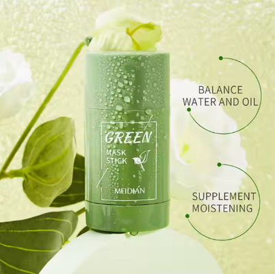 Té verde de alta calidad Limpieza profunda Maskl Limpieza de la máscara facial Aceite de palo Control de acné alivio 40g Uso en el hogar