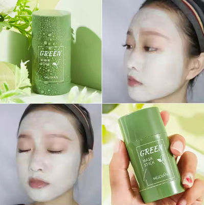 Té verde de alta calidad Limpieza profunda Maskl Limpieza de la máscara facial Aceite de palo Control de acné alivio 40g Uso en el hogar