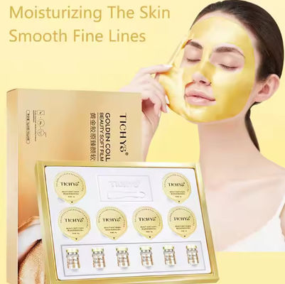 Máscara facial de hidrogel de colágeno de ouro hidratante antienvelhecimento hidratante profundo melhora rugas e linhas finas endurece a pele