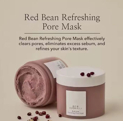 OEM ODM Label Pribadi Korea Hot Selling Red Bean Refreshing Pore Mask Deeping Cleaning Skin Delicate Clay Mask