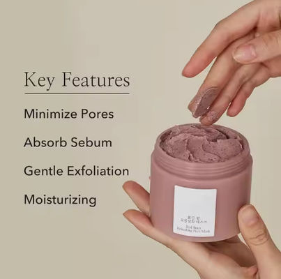OEM ODM Label Pribadi Korea Hot Selling Red Bean Refreshing Pore Mask Deeping Cleaning Skin Delicate Clay Mask
