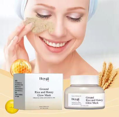 Private label vochtinbrengend vochtinbrengend verzorgend voedend gezichtshuid gloeiend rijst honing vochtinbrengend masker
