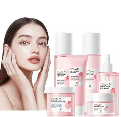 Private label Deep Brightening Moisturizing Lighting Himalayan Pink Salt Gezichtslotion voor schoonheidsverzorging