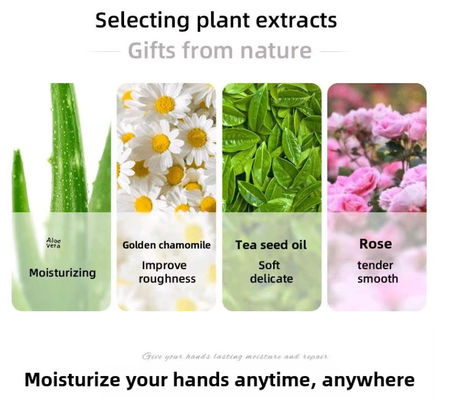 Crème pour les mains blanchissante organique hydratante anti-séchage craquage hydratant lotion pour peau douce parfum crème pour les mains stockée pour